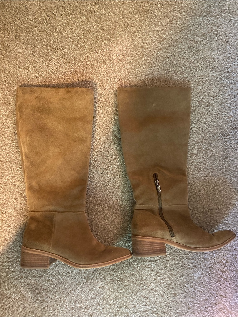 Vince Camuto Tall Suede Over-the-Knee Boots in Tan Brown